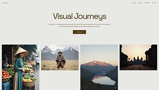 Portfolios website templates - Travel Photographer (Organic)