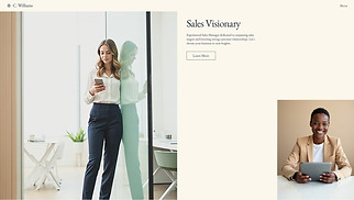 Portfolio & CV website templates - Business Resume (Warm)