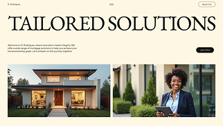 Business website templates - Mortgage Lender (Sleek)