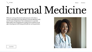 Portfolio & CV website templates - Doctor CV (Professional)