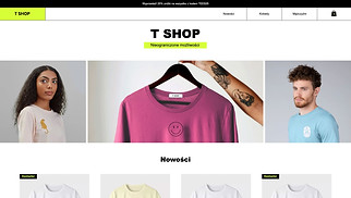 Szablony stron z dziedziny „eCommerce” - Sklep z koszulkami