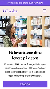 Nettbutikk website templates – Apotek 