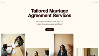 Law website templates - Prenuptial & Postnuptial Agreement Services (Modern)