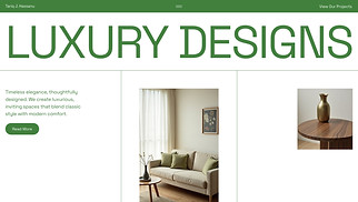 Portfolio & CV website templates - Interior Designer (Classic)