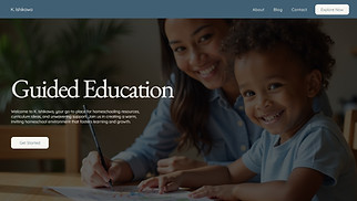 Online Education website templates - Homeschool Blog (Simple)