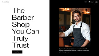 Beauty & Hair website templates - Barber (Warm)