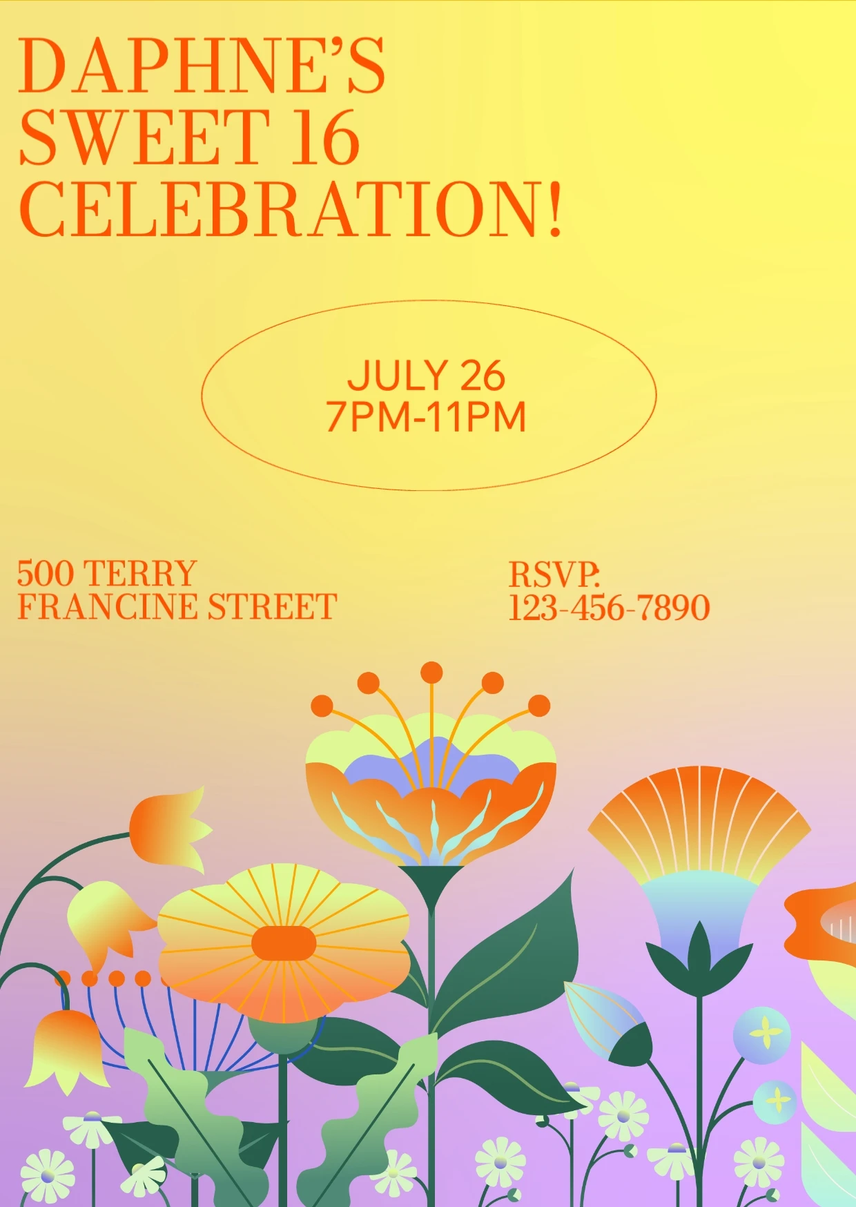 Vintage Retro  Birthday Invitation