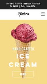 ร้านอาหาร & อาหาร รูปแบบเว็บไซต์ – ร้านไอศกรีม