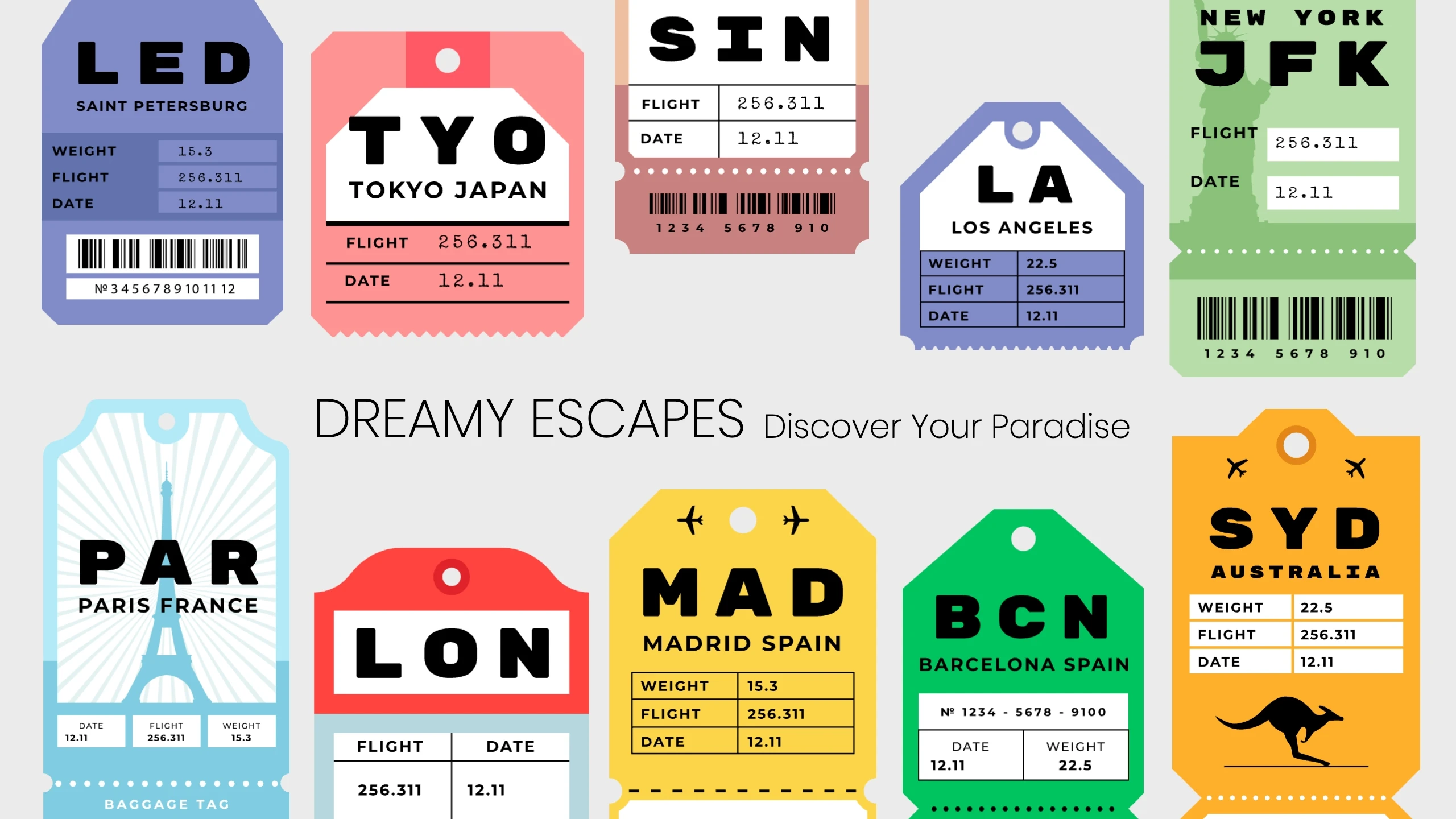 Pop Retro Colorful Travel & Hospitality YouTube Banner