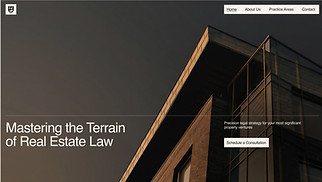 Bedrijven website templates - Real Estate Law Firm (Dark)