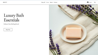 eCommerce website templates - Online Bath & Body Products Store (Elegant)