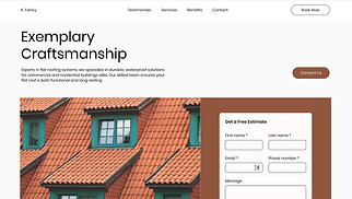 Services & Maintenance website templates - Flat Roofing Specialist (Earthy)