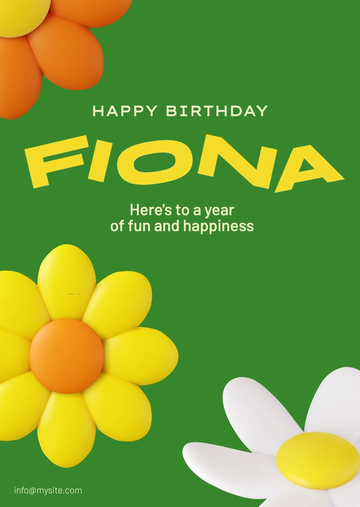 Playful 3D Birthday Greeting Card