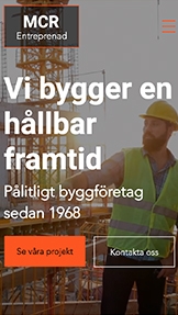 Företag website templates – Byggföretag