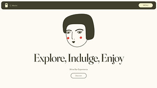 Bar & Club website templates - Wine Bar (Elegant)