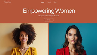 Non-Profit website templates - Women's Rights Movement (Red)