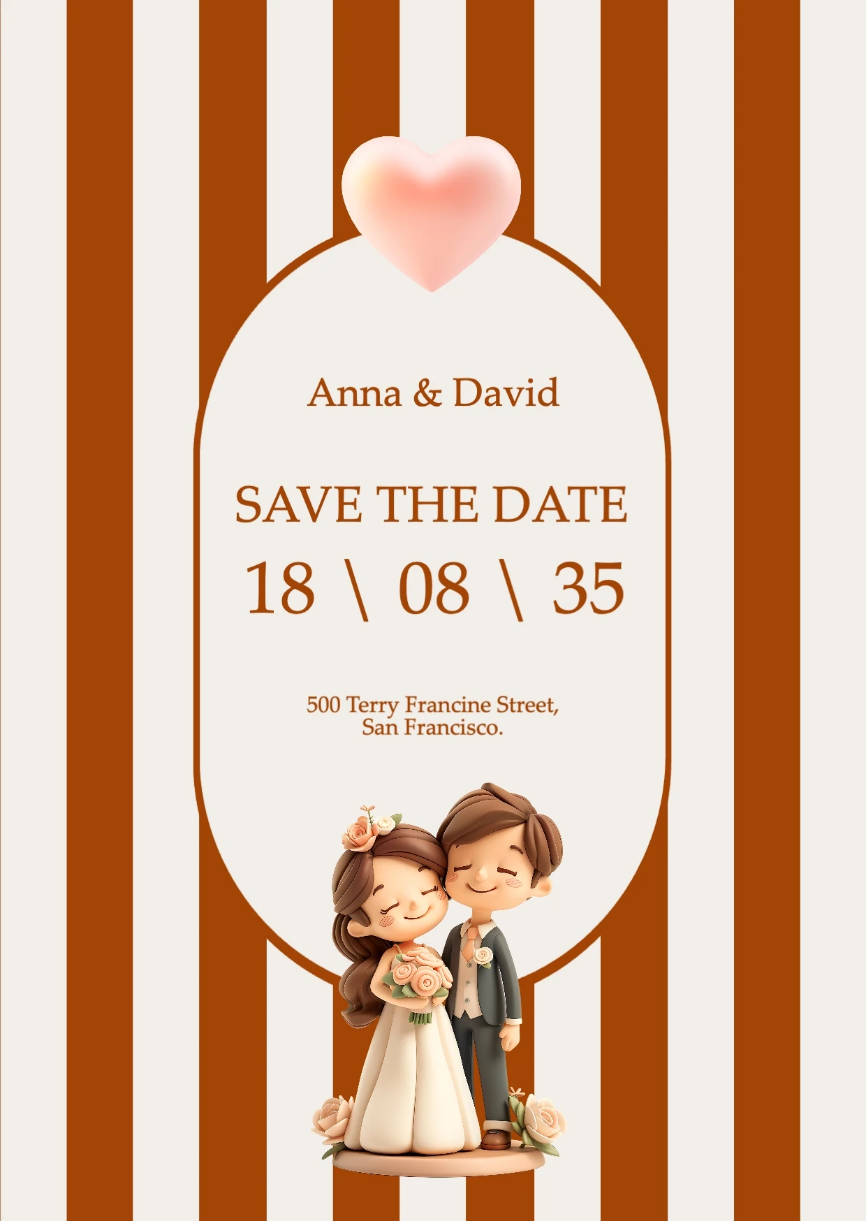 Vintage Retro  Save The Date Wedding Invitation
