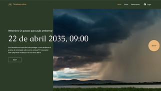 Templates de Página promocional - Webinar ambiental