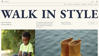 eCommerce website templates - Online Children's Shoe Shop (Modern)