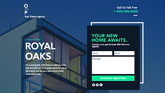 One Page website templates - Real Estate Landing Page