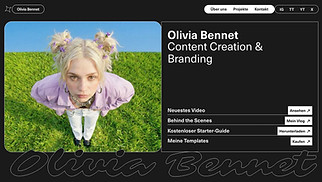 Alle t Website-Vorlagen - Kreativer Lebenslauf (Markant)