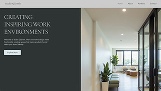 Portfolio & CV website templates - Corporate Interior Design Studio (Natural)