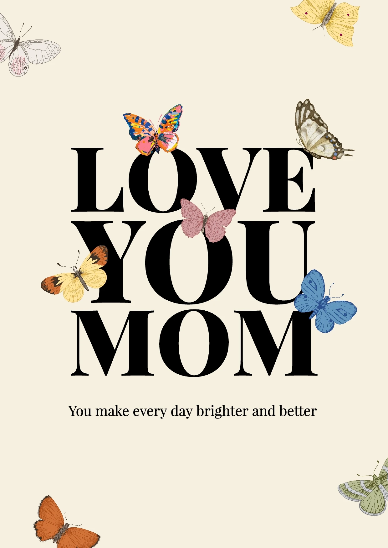 Elegant Abstract Mother's Day Greeting Card