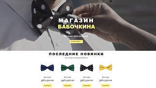 Шаблон для сайта в категории «Все» — Магазин галстуков-бабочек
