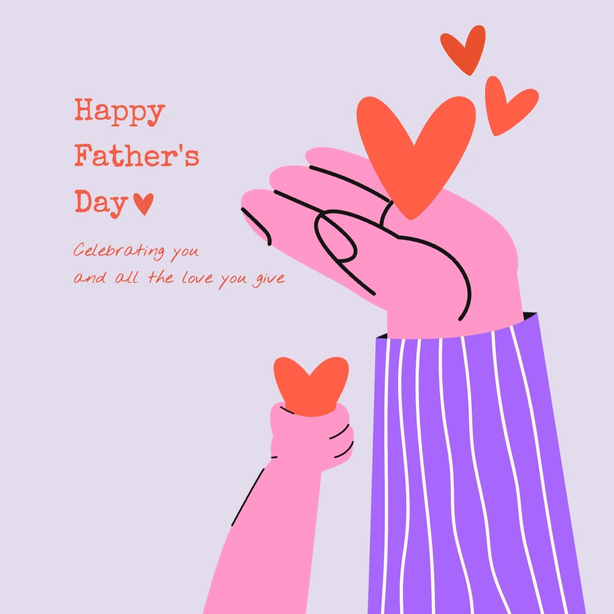 Playful Cute Colorful Father's Day Greeting Card