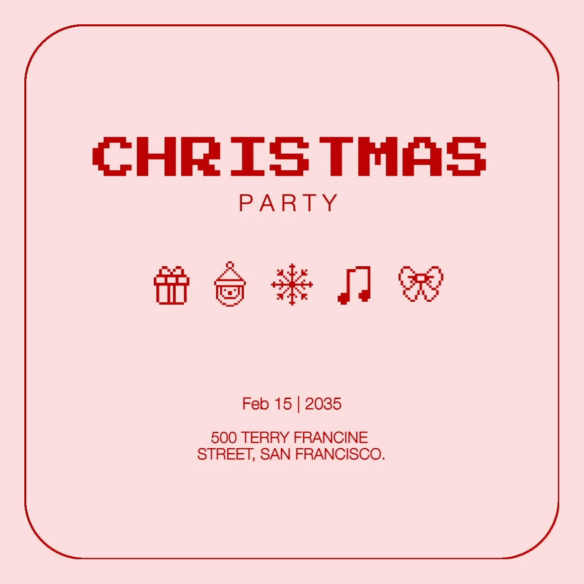 Playful Minimalist Geometric Christmas Invitation