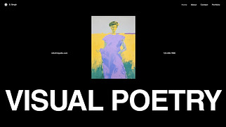 Portfolio & CV website templates - Fine Arts Painter Portfolio (Bold)