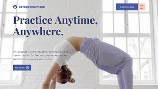 運動與體適能網站範本- 線上瑜伽工作室