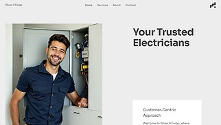 Services & Maintenance website templates - Electrician (Natural)