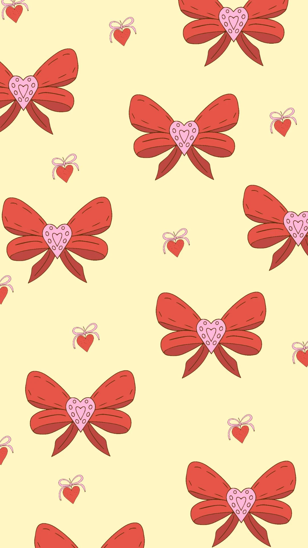 Classic Illustrative Bows Mobile Wallpaper