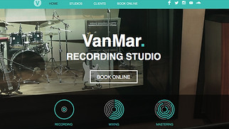 音樂產業網站範本- 音樂工作室