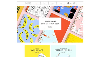 Accessible website templates - Stationery Store