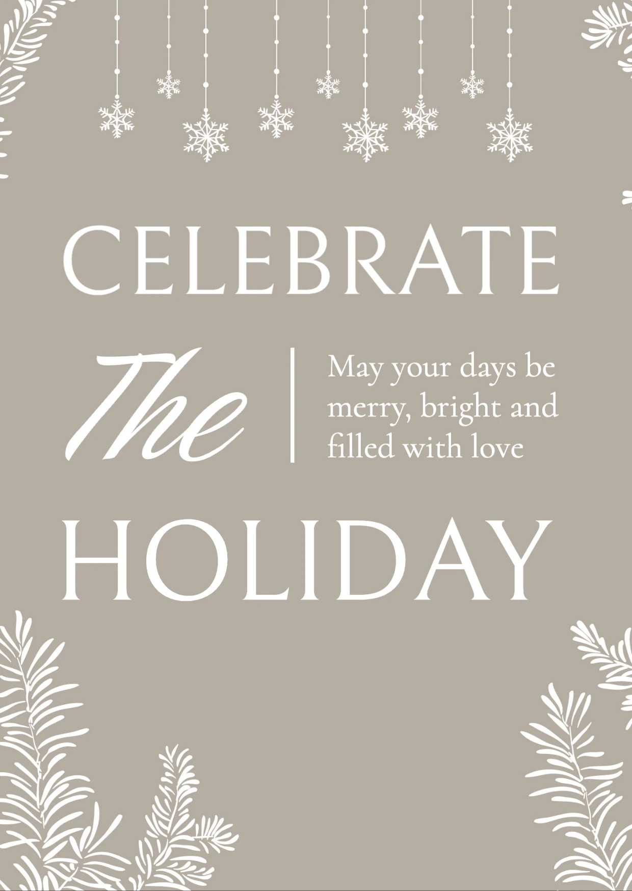 Elegant Clean Holiday Greeting Card