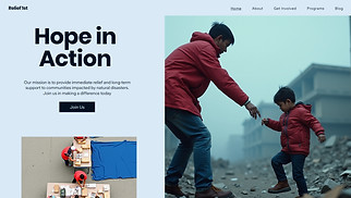 website templates - Disaster Relief Organization (Bold)