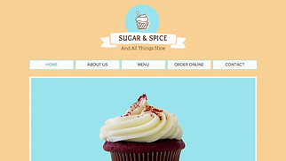 Essen & Trinken Website-Vorlagen - Cupcakes