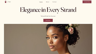 Beauty & Hair website templates - Wedding Hair Stylist (Chic)
