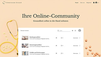 Online-Forum Website-Vorlagen - Gesundheitsforum 