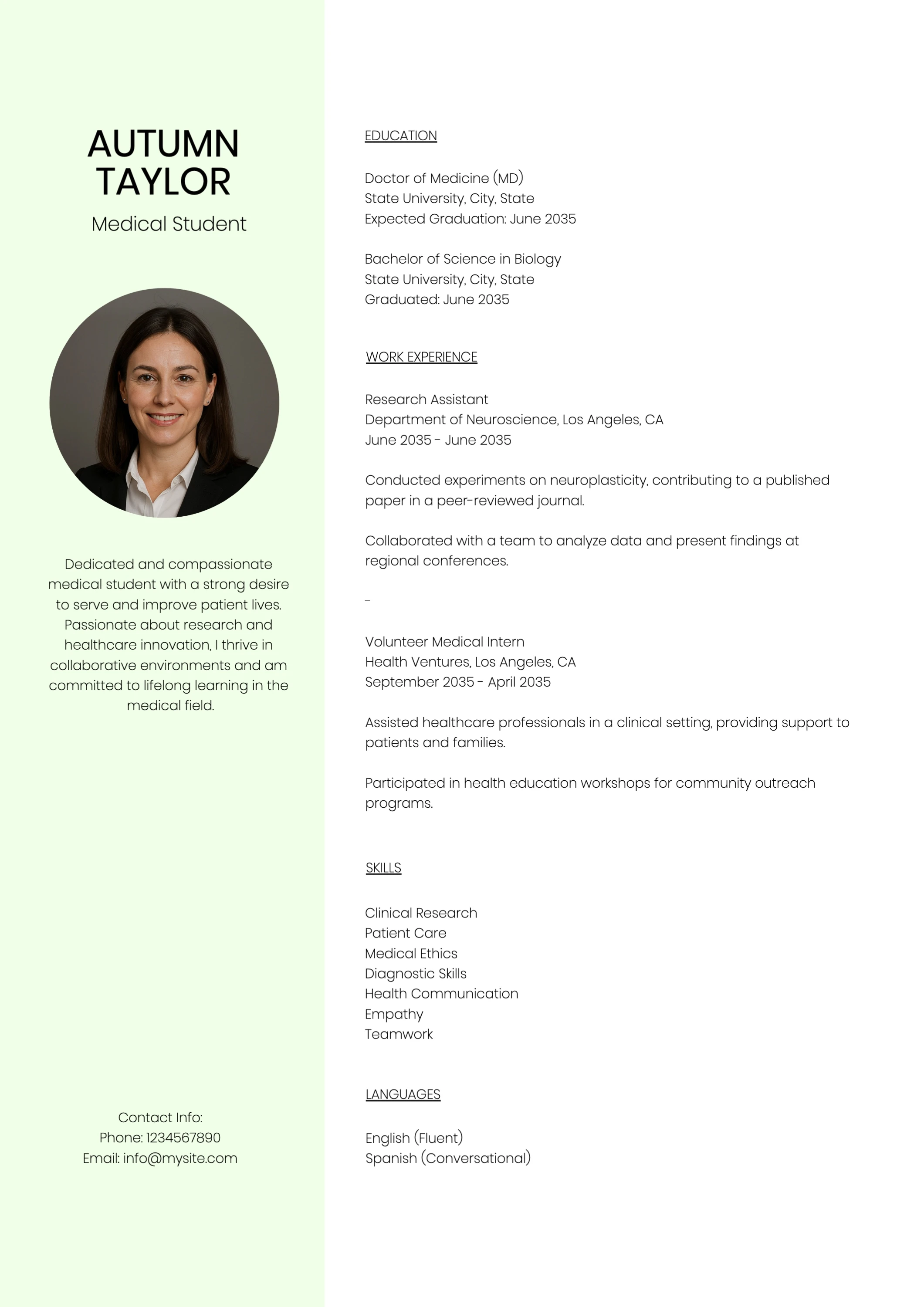 Classic Pastel College  Resume