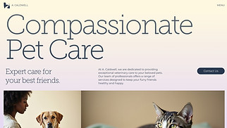 Pets & Animals website templates - Vet (Warm)
