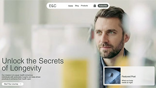 Templates de Loja virtual - Longevity Blog (Sleek)
