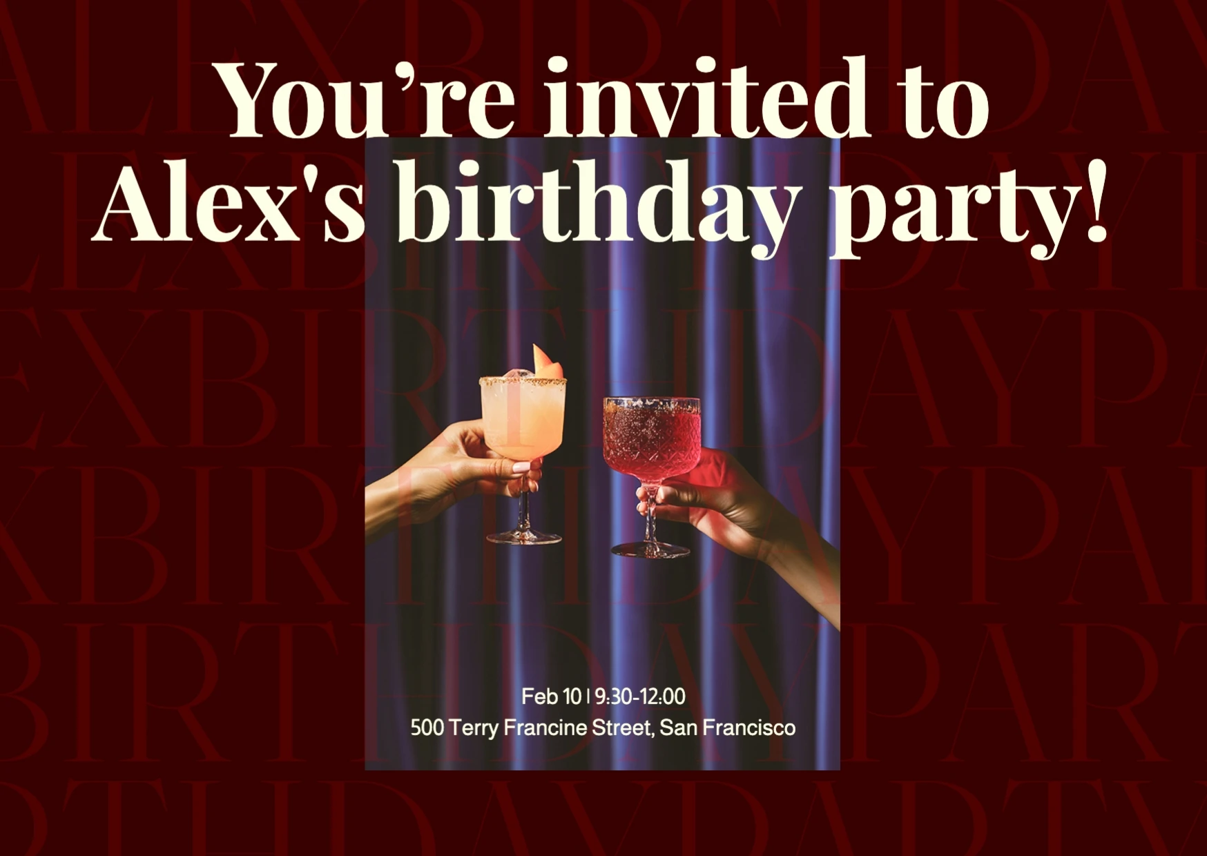 Classic Retro  Birthday Invitation