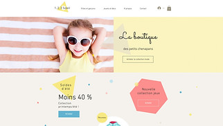 Templates de sites web Enfants et bébés - Boutique de vêtements pour enfants