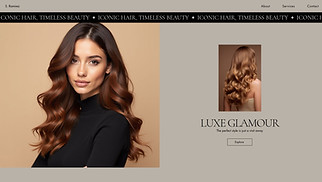  website templates - Hair Extensions Salon (Glamorous)