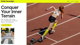 Шаблон для сайта в категории «Блог» — Running Blog (Empowering)