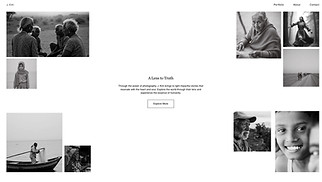 Travel & Documentary website templates - Documentary Photographer (Monochromatic)