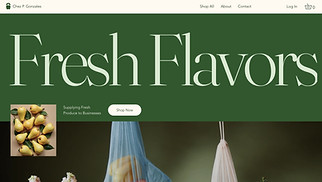 eCommerce website templates - Produce Wholesaler (Modern)